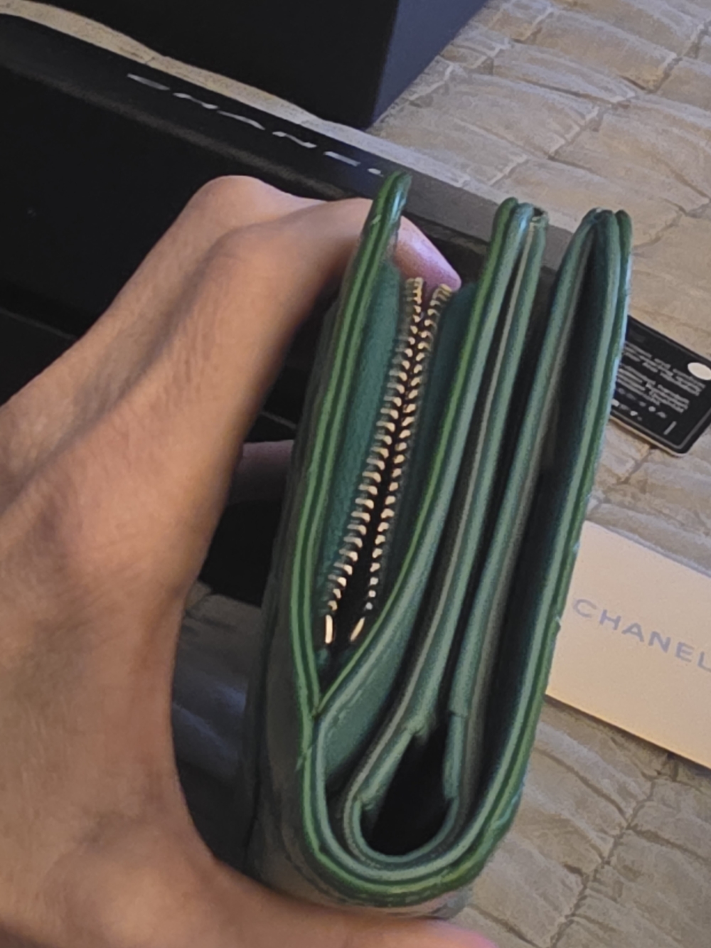 Chanel Quilted Patent Leather French Wallet/ Very Nice/ Timeless Classic - Picture 9 of 14